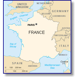 map of France