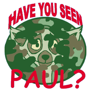 Paul Lemur in camoflage