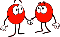 two atoms holding hands