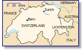 map of Switzerland