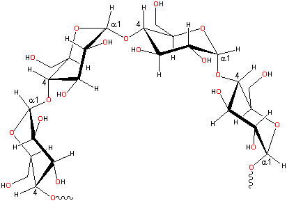 the polymer starch, all curly