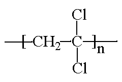 PVDC: structure of the repeat unit