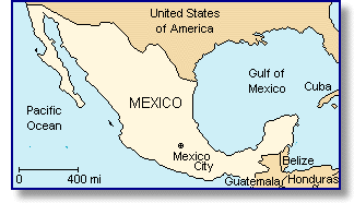 map of mexico